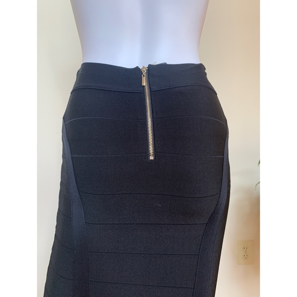Bebe black bandage solid bandage midi skirt, NWT, XS - Picture 7 of 16